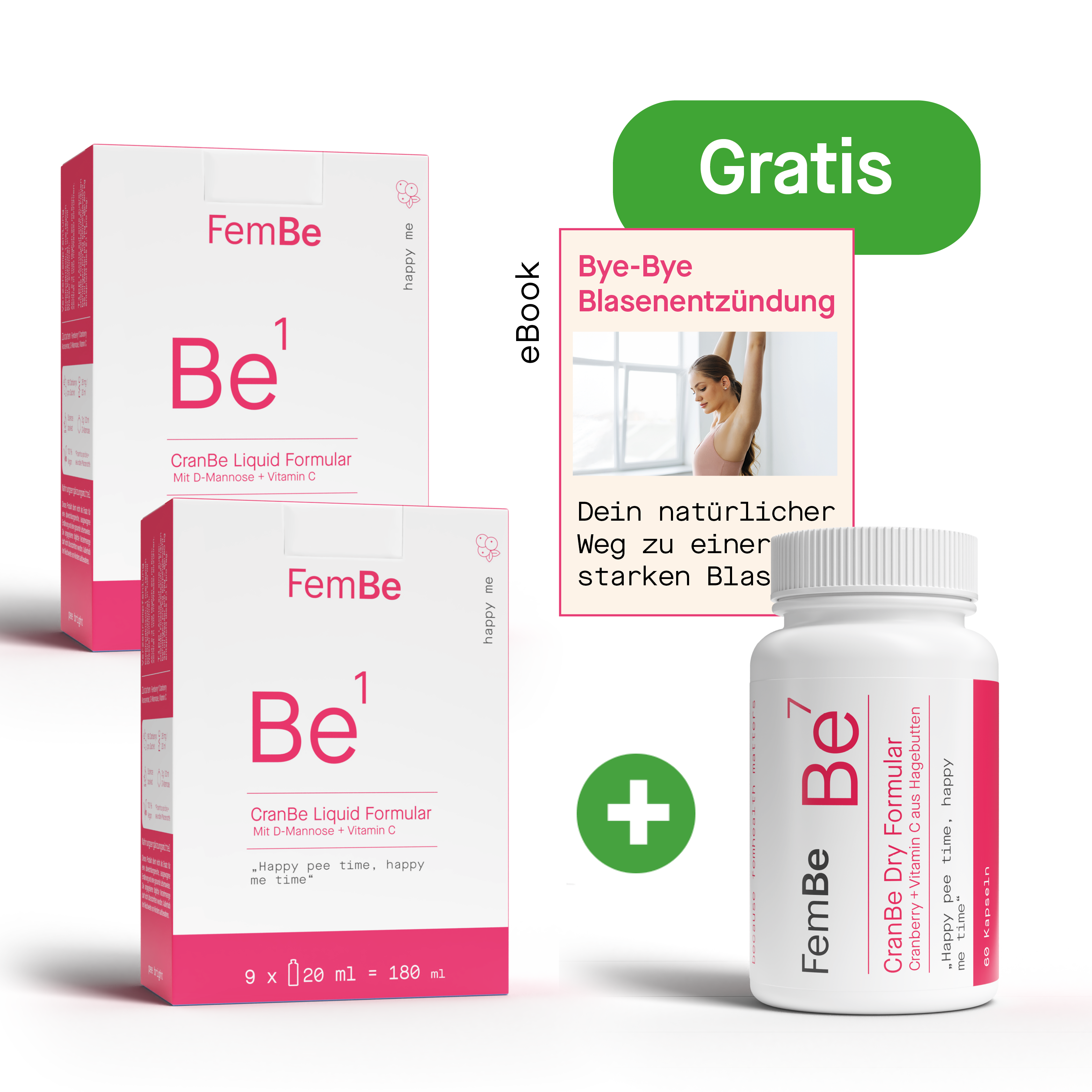2x cranberry sachets + 1x capsules + free sachets & eBook