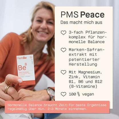 PMS Kapseln mit Mönchspfeffer, Safran &amp; Ingwer – Be8 FemBe