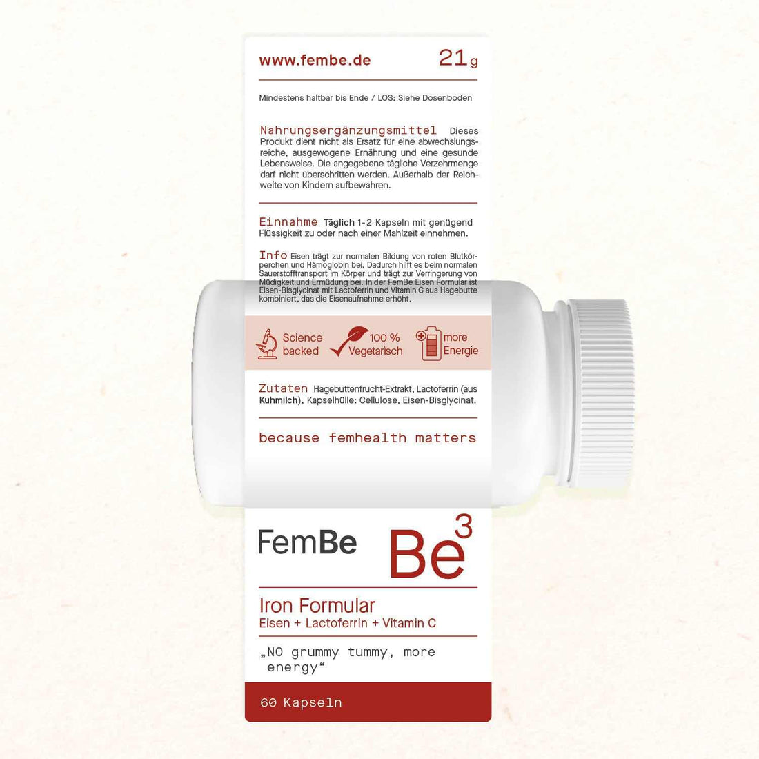 2er Eisen &amp; Lactoferrin + Vitamin C Kapseln (Rabatt Inkludiert) - Cellavent Healthcare