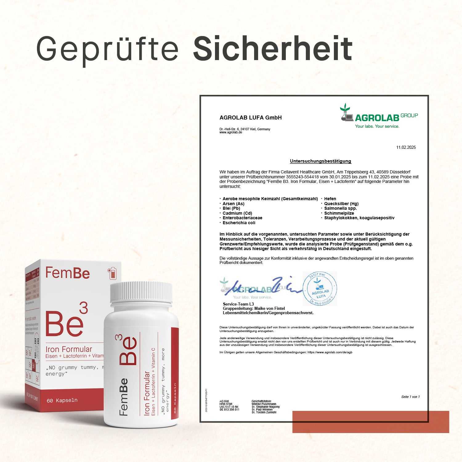 2er Eisen &amp; Lactoferrin + Vitamin C Kapseln (Rabatt Inkludiert) - Cellavent Healthcare