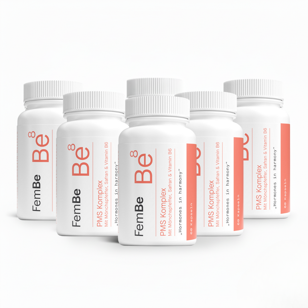 Set of 6 PMS capsules | With chaste tree, saffron & B vitamins