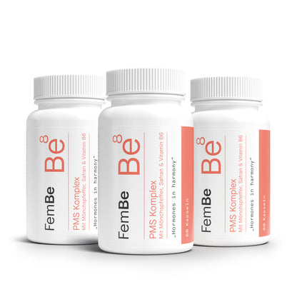 PMS Kapseln für 3 Monate | Mit Mönchspfeffer, Safran &amp; B-Vitamine