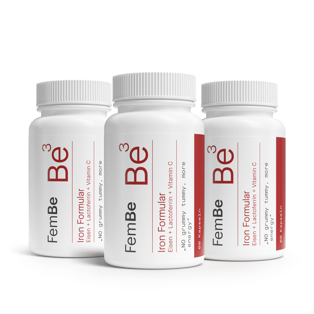 Eisenaufbau-Kur für 3 Monate | mit Eisen-Bisglycinat + Lactoferrin + Vitamin C