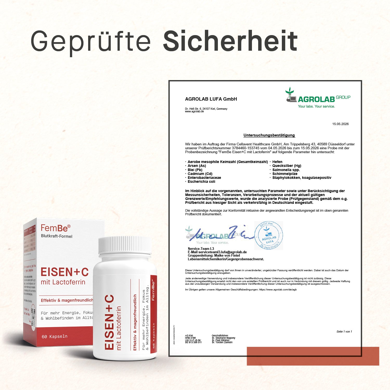 Eisentabletten mit Lactoferrin &amp; Vitamin C