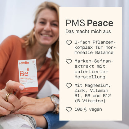 PMS Kapseln mit Mönchspfeffer, Safran &amp; Ingwer – Be8 FemBe