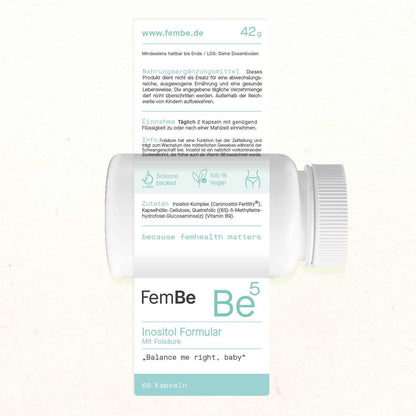 D - Chiro + Myo Inositol Komplex mit Folsäure Kapseln - Be5 FemBe - Cellavent Healthcare