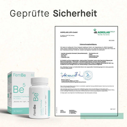 D - Chiro + Myo Inositol Komplex mit Folsäure Kapseln - Be5 FemBe - Cellavent Healthcare