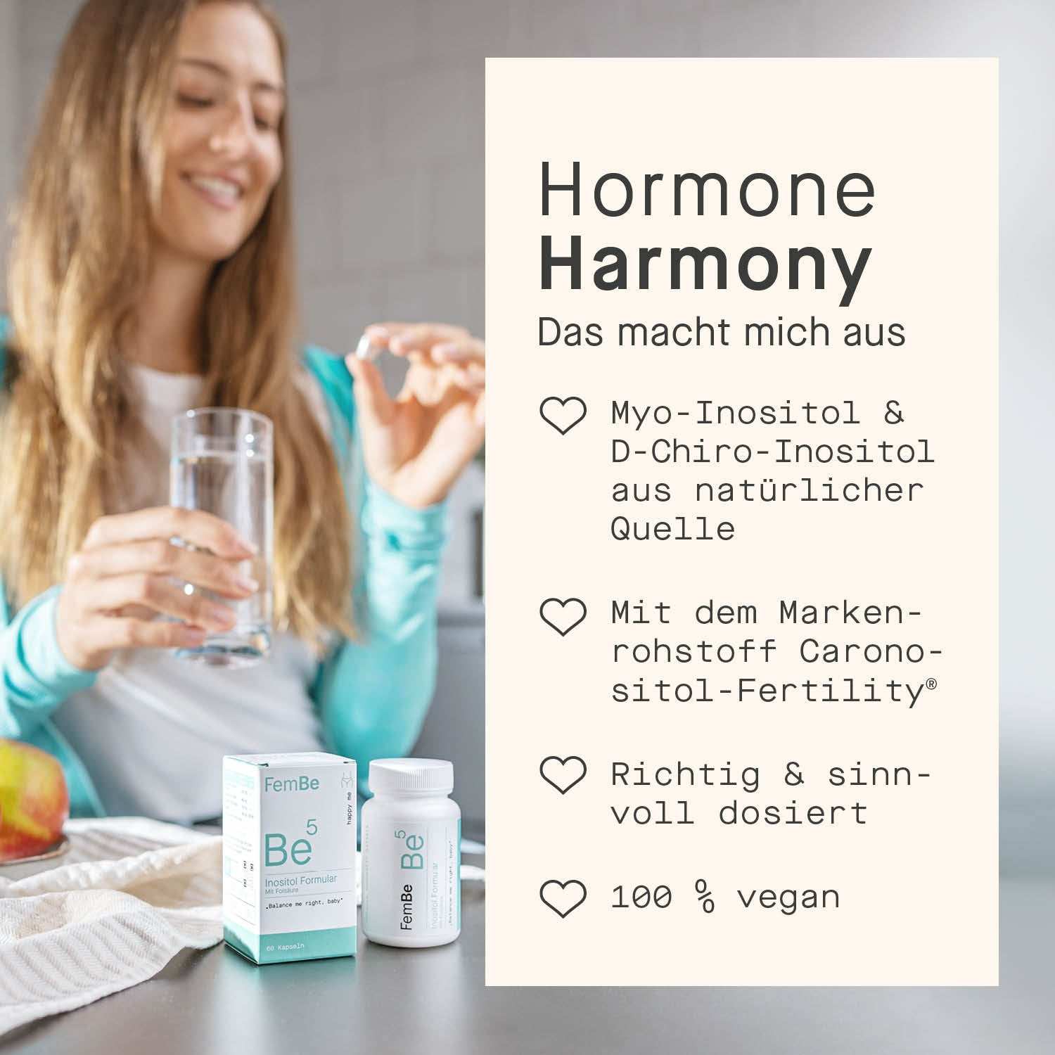 D - Chiro + Myo Inositol Komplex mit Folsäure Kapseln - Be5 FemBe - Cellavent Healthcare