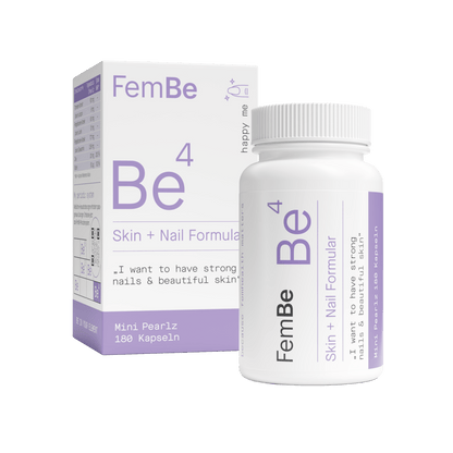 Haut &amp; Nägel Kapseln mit Biotin, Zink &amp; Carotinoide - Be4 FemBe - Cellavent Healthcare