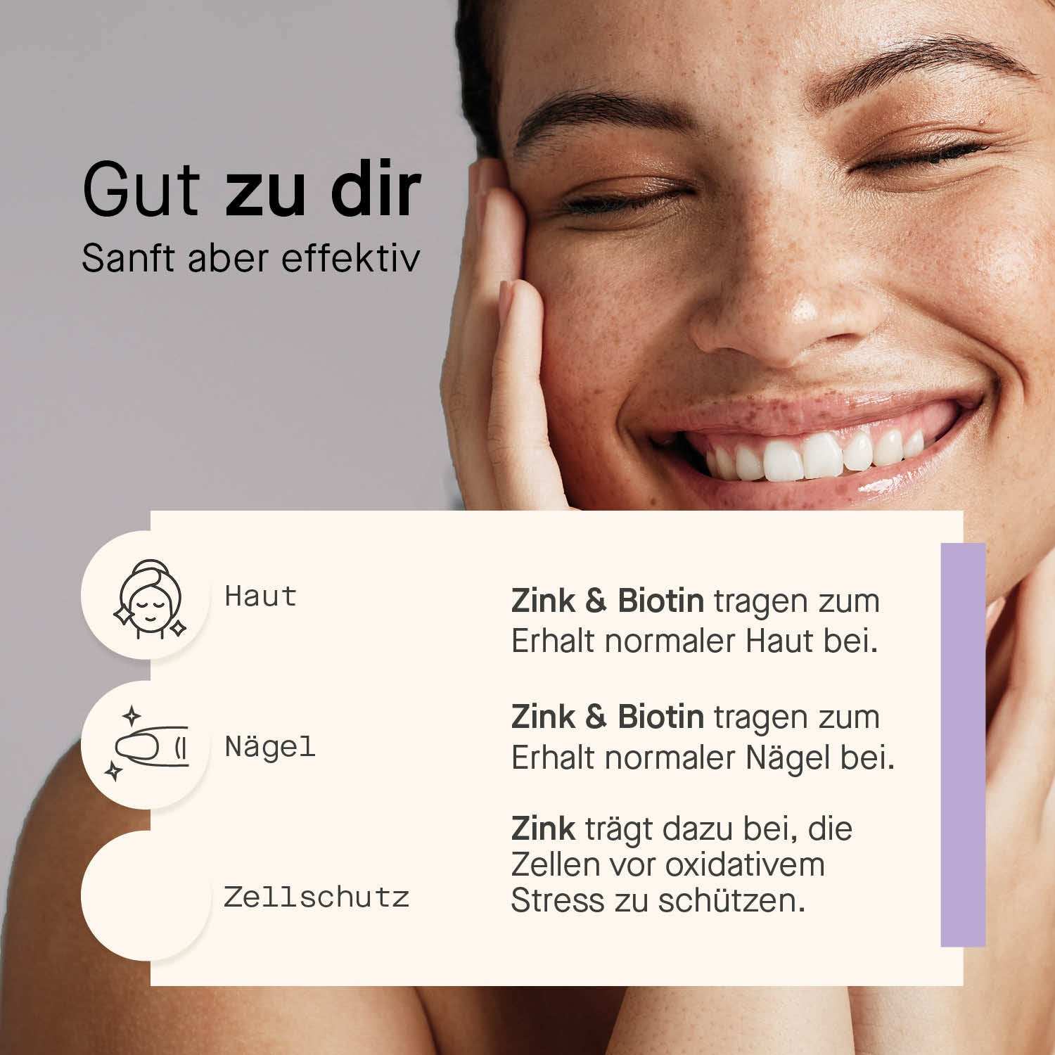 Haut &amp; Nägel Kapseln mit Biotin, Zink &amp; Carotinoide - Be4 FemBe - Cellavent Healthcare