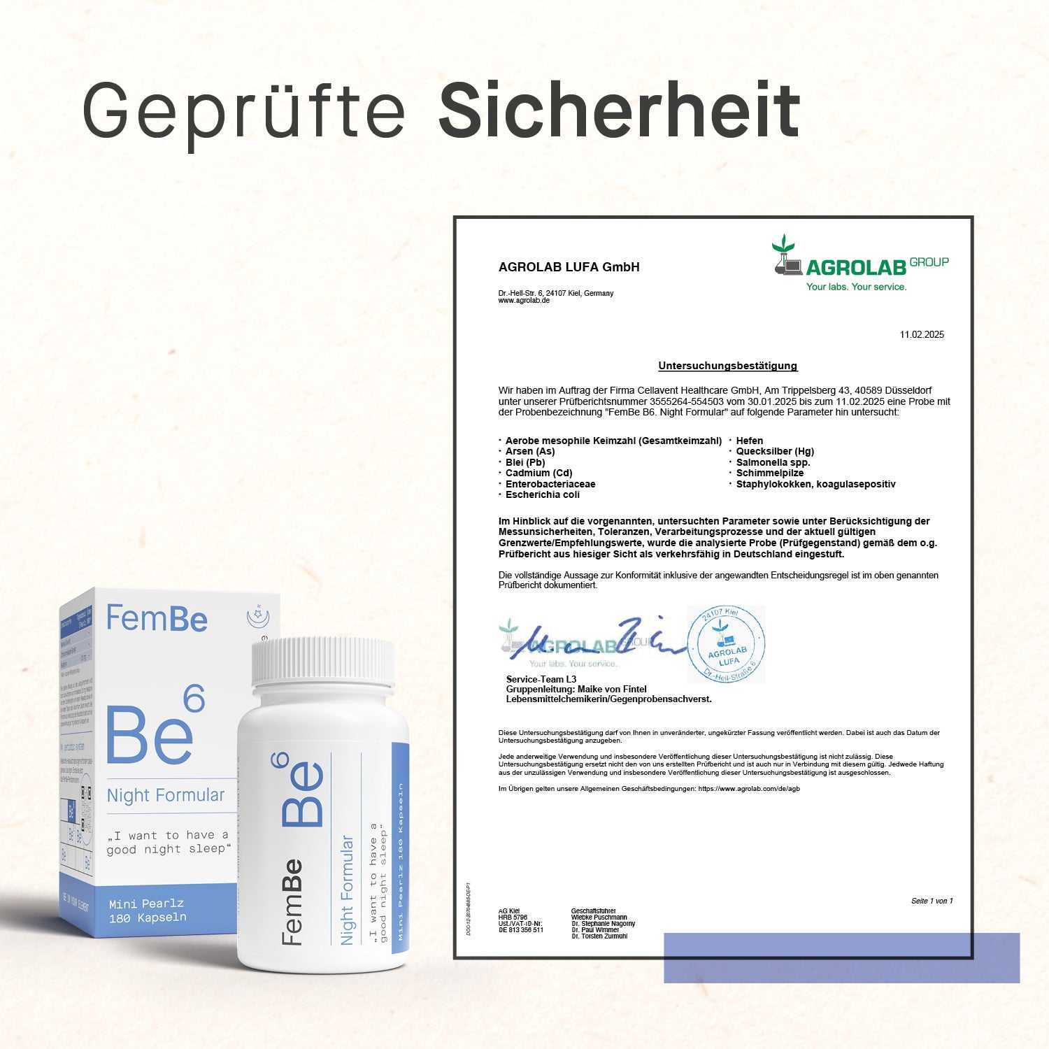 Natürliches Schlafmittel Melatonin &amp; Zitronenmelisse Kapseln - Be6 FemBe - Cellavent Healthcare