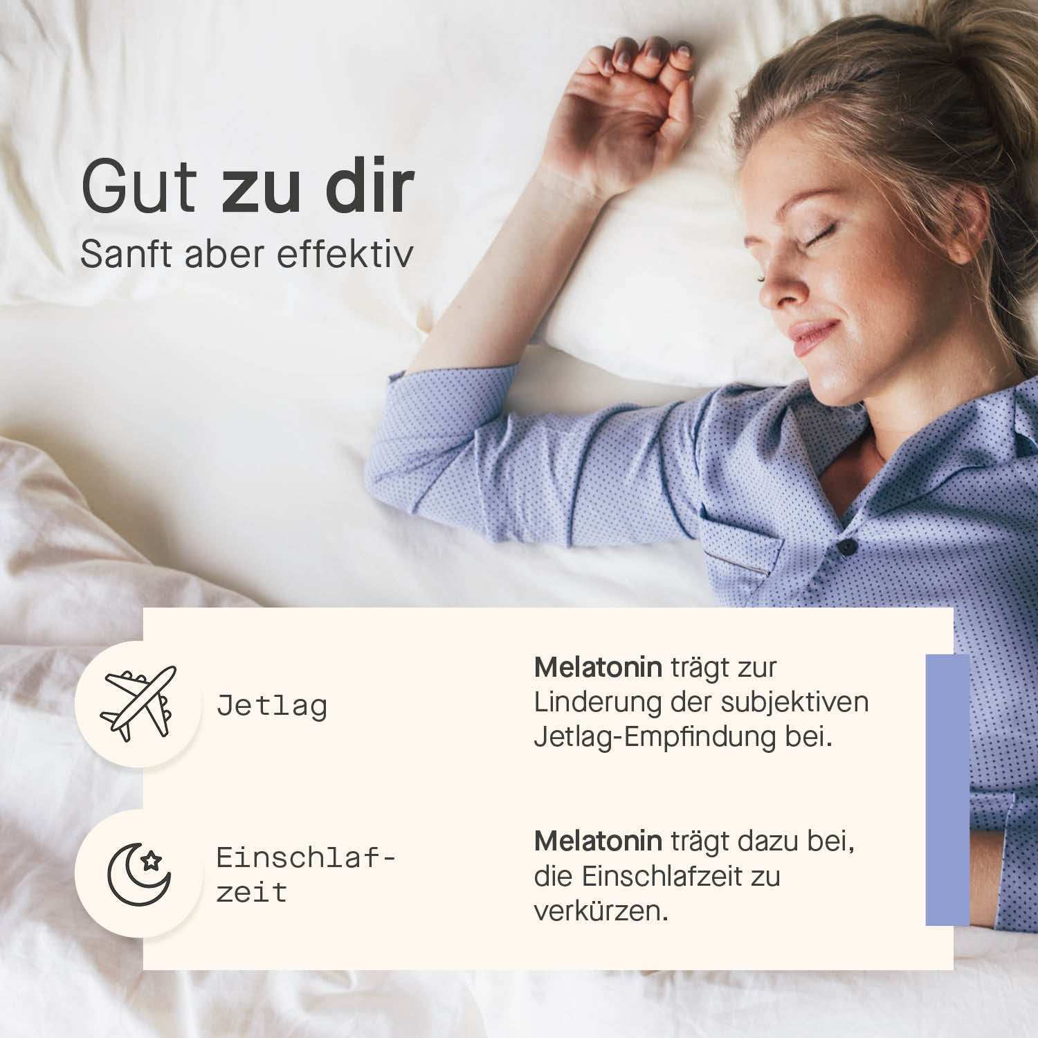 Natürliches Schlafmittel Melatonin &amp; Zitronenmelisse Kapseln - Be6 FemBe - Cellavent Healthcare